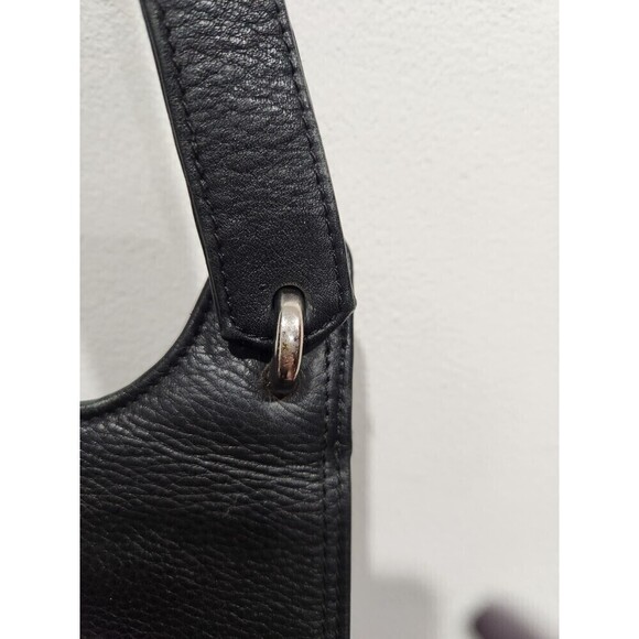 ROLFS Vintage Black Pebble Leather Front Flap Saddle Shoulder Bag - Picture 3 of 11